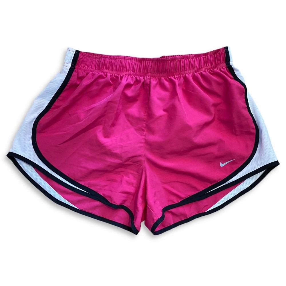 Nike Womens Lined Pink Dry-Fit Running Shorts Mesh Sides Sz M